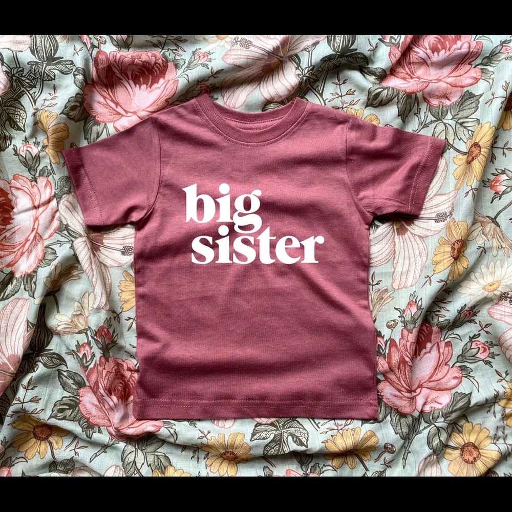 BIG SISTER mauve t-shirt